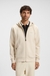 Stretch-cotton zip-up hoodie with logo print