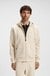Stretch-cotton zip-up hoodie with logo print