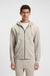 Cotton-terry zip-up hoodie with tonal logo patch