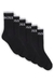 Six-pack of ribbed short socks in a cotton blend