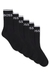 Six-pack of ribbed short socks in a cotton blend
