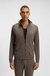 Stretch-cotton jacket with piping and logo