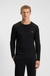 Long-sleeved T-shirt in stretch cotton with embroidered logo
