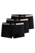 Three-pack of moisture-wicking cotton-blend trunks