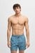 Printed swim shorts with logo badge