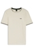 Stretch-cotton T-shirt with stripes and logo