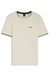 Stretch-cotton T-shirt with stripes and logo