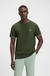Stretch-cotton T-shirt with stripes and logo