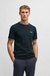 Stretch-cotton T-shirt with stripes and logo