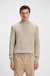 Mock-neck sweater in cotton and virgin wool