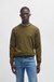 Cotton-cashmere sweater with logo label