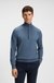 Logo-patch zip-neck sweater in cotton and cashmere