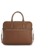 Grained Italian-leather document case with embossed logo