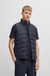 Water-repellent gilet with adjustable hem