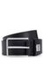 Italian-leather belt with logo keeper