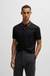 Mercerised-cotton slim-fit polo shirt with collar stripe