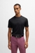 Mercerised-cotton slim-fit T-shirt with collar stripe