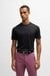 Slim-fit T-shirt in mercerised cotton with collar detail