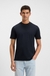 Slim-fit T-shirt in mercerised cotton with collar detail