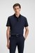 Mercerised-cotton polo shirt with micro pattern