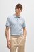 Mercerised-cotton polo shirt with micro pattern