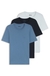 Three-pack of cotton T-shirts with logo embroidery