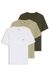 Three-pack of cotton T-shirts with logo embroidery