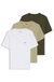Three-pack of cotton T-shirts with logo embroidery
