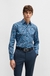 Regular-fit shirt in floral-print stretch-cotton poplin