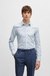 Slim-fit shirt in anti-bacterial patterned Oxford cotton