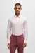 Slim-fit shirt in anti-bacterial patterned Oxford cotton