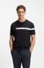 Regular-fit T-shirt in stretch cotton with logo stripe