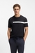 Regular-fit T-shirt in stretch cotton with logo stripe