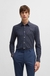 Slim-fit shirt in geometric-print performance-stretch fabric