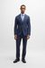 Slim-fit three-piece suit in checked stretch cloth