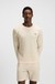 Waffle-structured pyjama T-shirt in a cotton blend