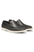 Tumbled-leather moccasins with logo detail