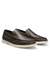 Tumbled-leather moccasins with logo detail