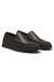 Tumbled-leather moccasins with logo detail