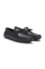 Grained-leather moccasins with driver sole