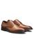Italian-made Derby shoes in leather with ornamental stitching