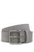 Suede belt with logo-engraved gunmetal buckle