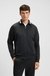 Circle-jacquard zip-up sweatshirt with side stripes