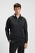 Circle-jacquard zip-up sweatshirt with side stripes