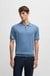 Linen-blend knit sweater with zip placket