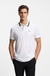 Paddy polo shirt in cotton piqué with striped collar