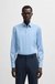 Slim-fit shirt in striped performance-stretch fabric