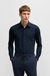 Slim-fit shirt in structured performance-stretch jersey