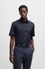 Regular-fit shirt in easy-iron stretch-cotton poplin