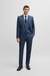 Slim-fit three-piece suit in patterned stretch wool